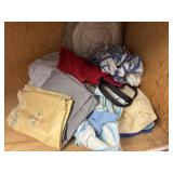 Shelf lot of assorted pillowcase/linens and