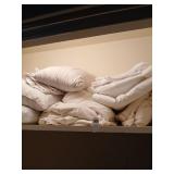 Lot of bed linens and pillows