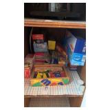Magnetic wooden alphabet with kitchen items -