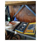 Shelf of tools and misc