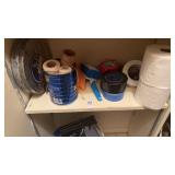 Lot of tape, yarn, and more