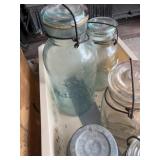 Lot of assorted canning jars