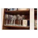 2 Shelves of Drinking Glasses, Mugs, etc.