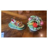 Decorative Knick Knacks Boat and Fruit Dish