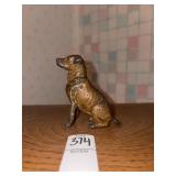Vintage cast metal dog figure