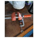 Bessey clamp on bench vise