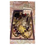 Tray lot of Estate Costume Jewelry
