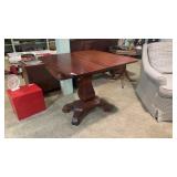 Antique Wooden Swivel Top Compartment Table