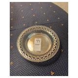 Vintage Pierced Sterling Silver Bonbon / Nut Dish