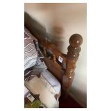 Twin/single wooden bed frame  with mattress,