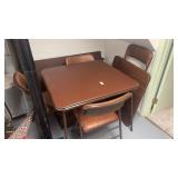 Card Table W 4 Chairs and Extra Table