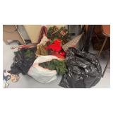 Lot of Christmas Garland and Decor