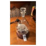 Vintage hand blown glass antique car decanter on