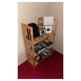 Oak wooden book shelf (no contents)