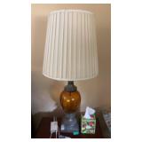 Pair of Amber Colored Lamps
