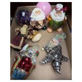 Flat of assorted Christmas ornaments