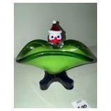 Murano-style hand-blown art glass circus clown
