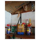 Lot of misc household chemicals WD 40 etc