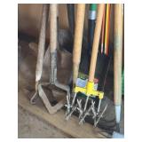 Garden tools and shovels