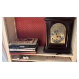 Antique German mechanical mantel clock and lot of
