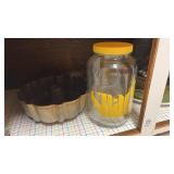 Cake Pan, Cookie Jar, and Glass Bake Pans