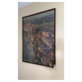 Framed Print and Clock