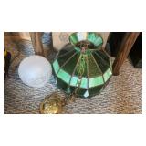 Green Stained Glass Chandelier