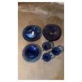Lot of Cobalt Blue Dishes