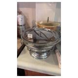 Anchor Hocking Chrome Glass Casserole Chafer