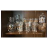 Vintage Libbey B Initial Bar Set