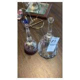 Two Crystal Glass Bells