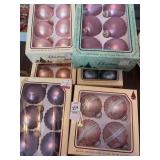 Lot of assorted glass Christmas ornaments