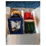Metal tea light lantern set