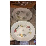 Two Corelle Serving Plates