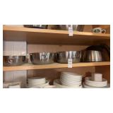 Lot of Stainless Bowls and Tea Kettle