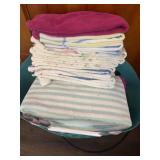 Lot of towels and basket