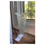Frosted Hobnail Bud Vase