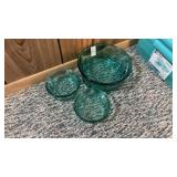 Lot of Teal Bowls Set