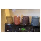 Lot of Frosted Mason Jars