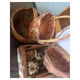 Lot of baskets, scented, and misc