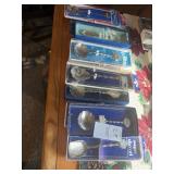Lot of souvenir spoons and token