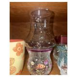 Assorted lot of candleholders, mugs, etc