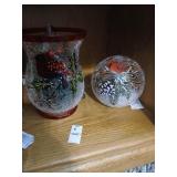 Crackle glass Christmas lot