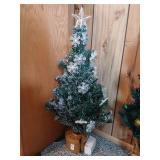 3' fiber optic frosted Christmas tree