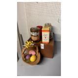 Lot of Tin Cans and Decor