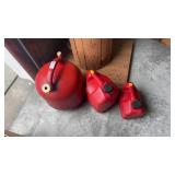 Lot of 3 Gas cans One Is Full