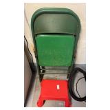 Stool and Metal Chairs