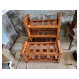 2 small plant stands