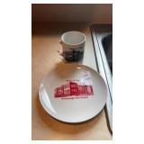 Conemaugh Iron Horses Plate and Mug NO HANDLE ON