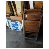 Aluminum beach chair and wooden chair lot